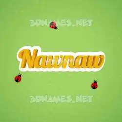 nawnaw in Ladybugs style - 3D name wallpaper