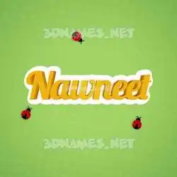 nawneet in Ladybugs style - 3D name wallpaper