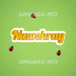 nawshray in Ladybugs style - 3D name wallpaper