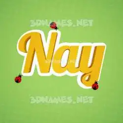 nay in Ladybugs style - 3D name wallpaper