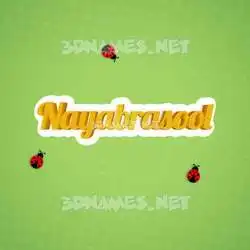 nayabrasool in Ladybugs style - 3D name wallpaper