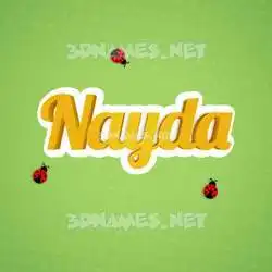 nayda in Ladybugs style - 3D name wallpaper