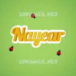 nayear in Ladybugs style - 3D name wallpaper
