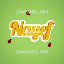 nayef in Ladybugs style - 3D name wallpaper
