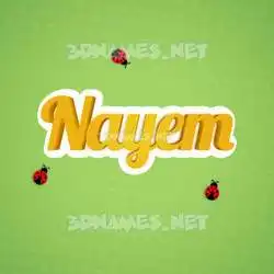 nayem in Ladybugs style - 3D name wallpaper