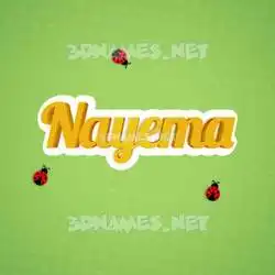 nayema in Ladybugs style - 3D name wallpaper
