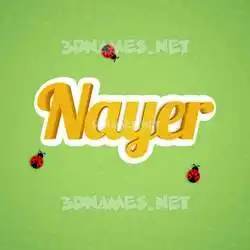 nayer in Ladybugs style - 3D name wallpaper