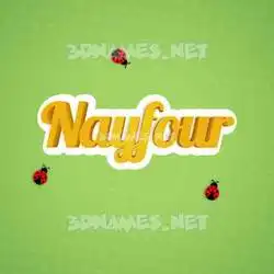 nayfour in Ladybugs style - 3D name wallpaper