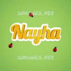 nayha in Ladybugs style - 3D name wallpaper