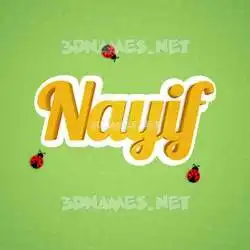 nayif in Ladybugs style - 3D name wallpaper