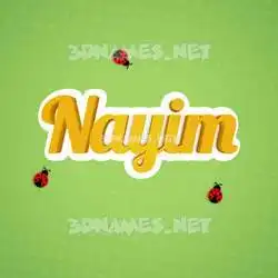 nayim in Ladybugs style - 3D name wallpaper