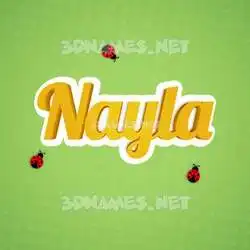 nayla in Ladybugs style - 3D name wallpaper