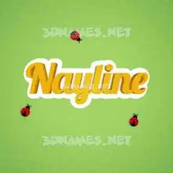 nayline in Ladybugs style - 3D name wallpaper