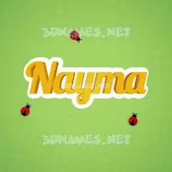 nayma in Ladybugs style - 3D name wallpaper