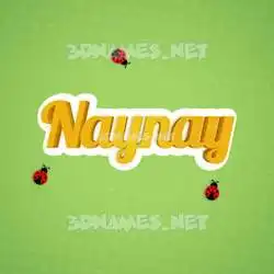 naynay in Ladybugs style - 3D name wallpaper