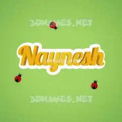naynesh in Ladybugs style - 3D name wallpaper