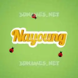 nayoung in Ladybugs style - 3D name wallpaper