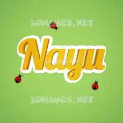 nayu in Ladybugs style - 3D name wallpaper