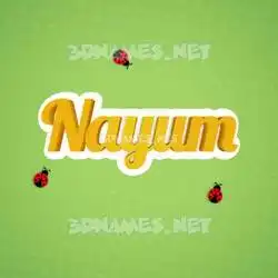 nayum in Ladybugs style - 3D name wallpaper