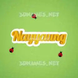 nayyaung in Ladybugs style - 3D name wallpaper