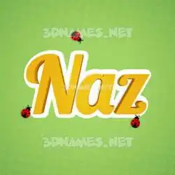 naz in Ladybugs style - 3D name wallpaper