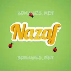 nazaf in Ladybugs style - 3D name wallpaper