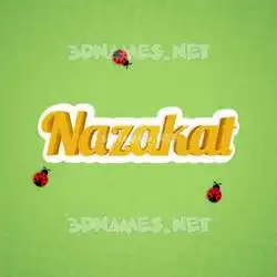 nazakat in Ladybugs style - 3D name wallpaper