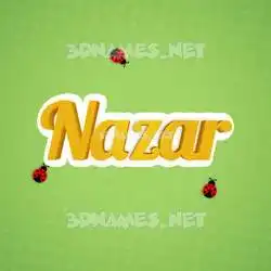 nazar in Ladybugs style - 3D name wallpaper