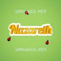 nazareth in Ladybugs style - 3D name wallpaper