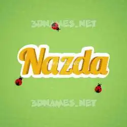 nazda in Ladybugs style - 3D name wallpaper