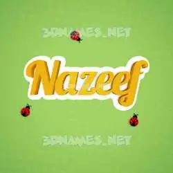 nazeef in Ladybugs style - 3D name wallpaper