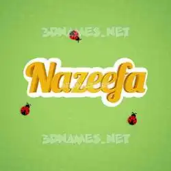 nazeefa in Ladybugs style - 3D name wallpaper