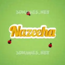 nazeeha in Ladybugs style - 3D name wallpaper
