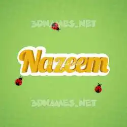 nazeem in Ladybugs style - 3D name wallpaper