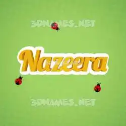 nazeera in Ladybugs style - 3D name wallpaper