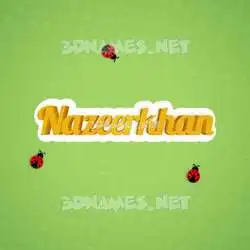 nazeerkhan in Ladybugs style - 3D name wallpaper