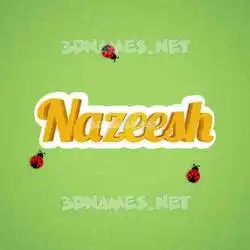 nazeesh in Ladybugs style - 3D name wallpaper