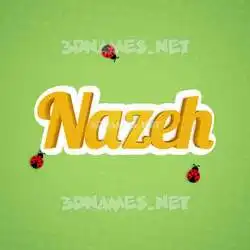 nazeh in Ladybugs style - 3D name wallpaper