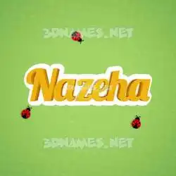 nazeha in Ladybugs style - 3D name wallpaper