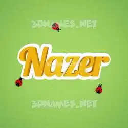 nazer in Ladybugs style - 3D name wallpaper
