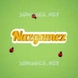 nazgamez in Ladybugs style - 3D name wallpaper