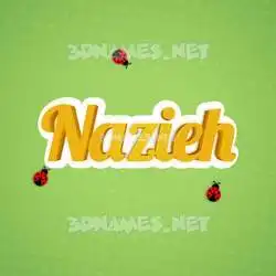 nazieh in Ladybugs style - 3D name wallpaper