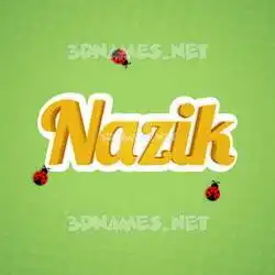 nazik in Ladybugs style - 3D name wallpaper