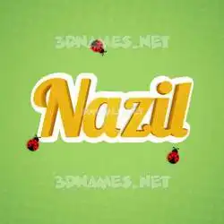 nazil in Ladybugs style - 3D name wallpaper