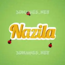 nazila in Ladybugs style - 3D name wallpaper