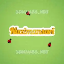 nazimansari in Ladybugs style - 3D name wallpaper