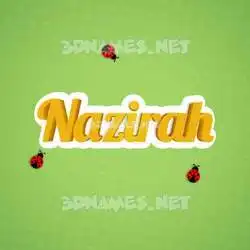 nazirah in Ladybugs style - 3D name wallpaper