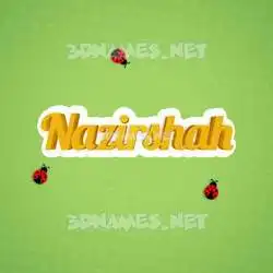 nazirshah in Ladybugs style - 3D name wallpaper