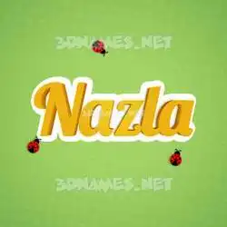 nazla in Ladybugs style - 3D name wallpaper