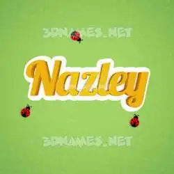 nazley in Ladybugs style - 3D name wallpaper